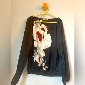 White House Black Market Silk Peasant Blouse